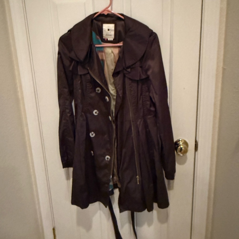 Elevenses Dark Brown Trench Coat